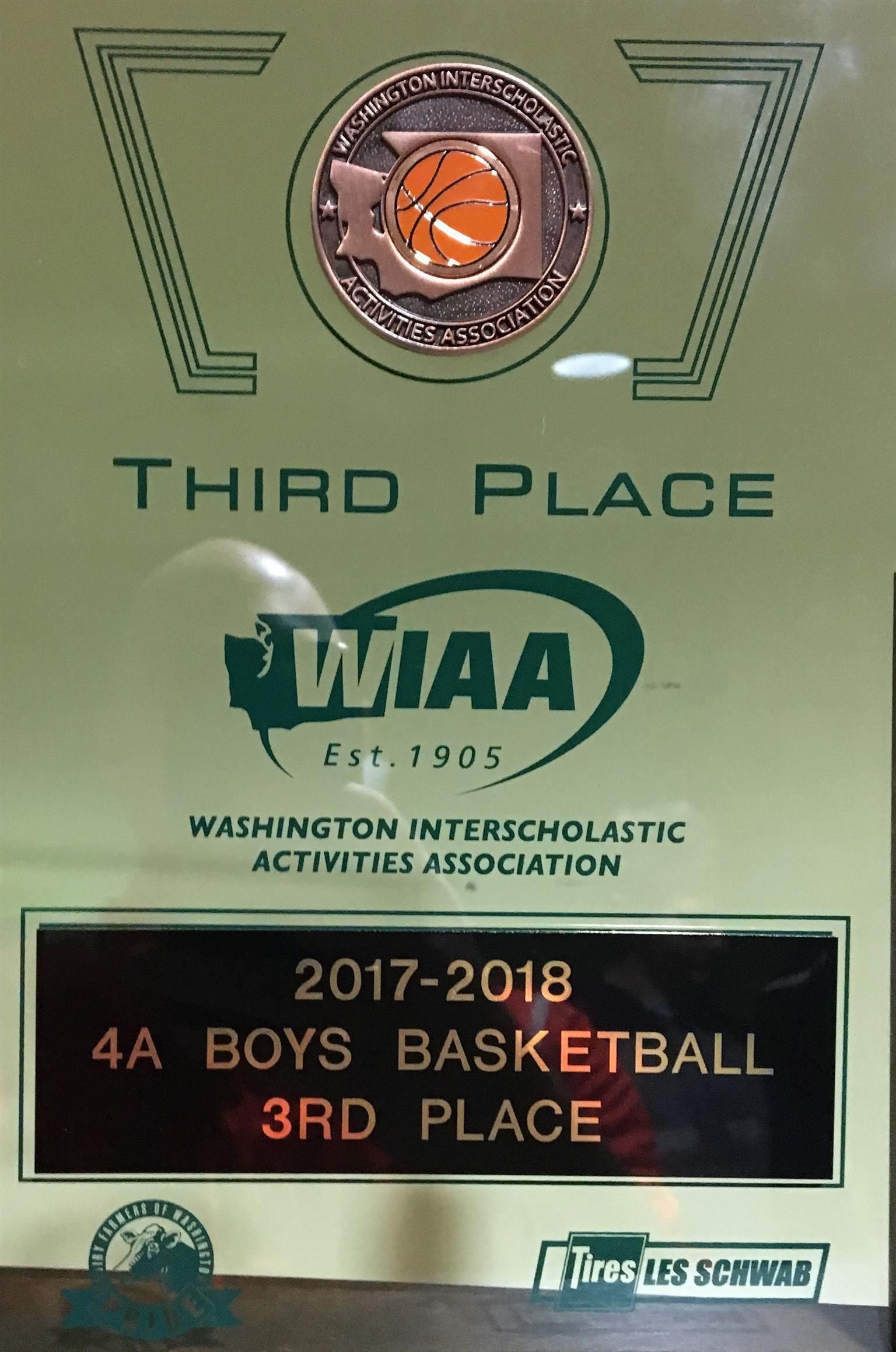 WIAA Third Place Boys Basketball Trophy